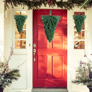 3pcs farmhouse style artificial upside down christmas swag c garlands sz007